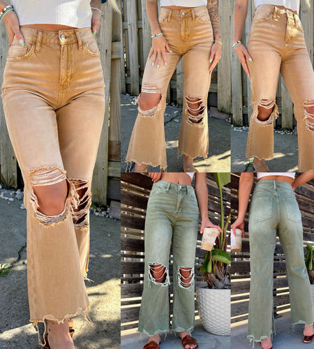Women's Ripped Straight Loose Jeans