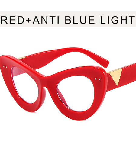 Ins Fashion Sunglasses Large Frame Retro Personality Concave Shape Sun Glasses