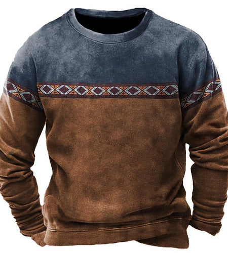 Crewneck Sweater Vintage Print Men