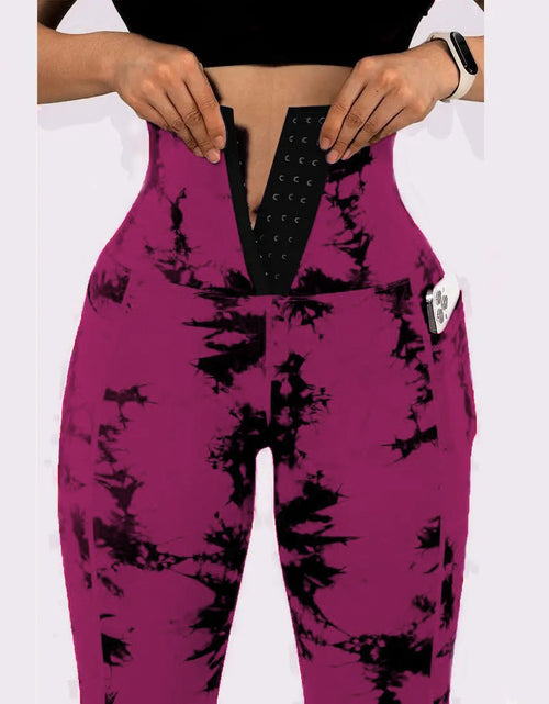 Load image into Gallery viewer, Women&#39;s Yoga Sports Patchwork Pocket Tie-dye Leggings
