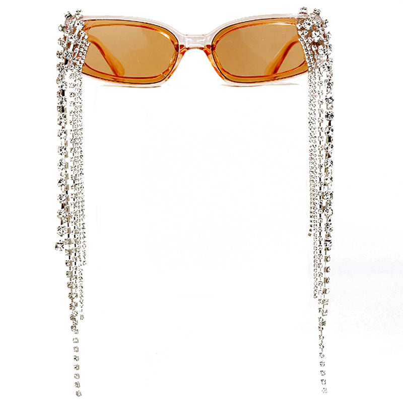 Individualized Small Box Handmade Diamond Tassel Sunglasses