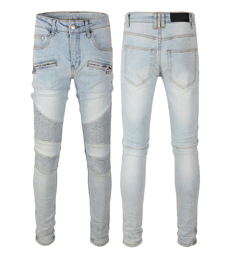 Slim-fit Stretch Motorcycle High Street Jeans