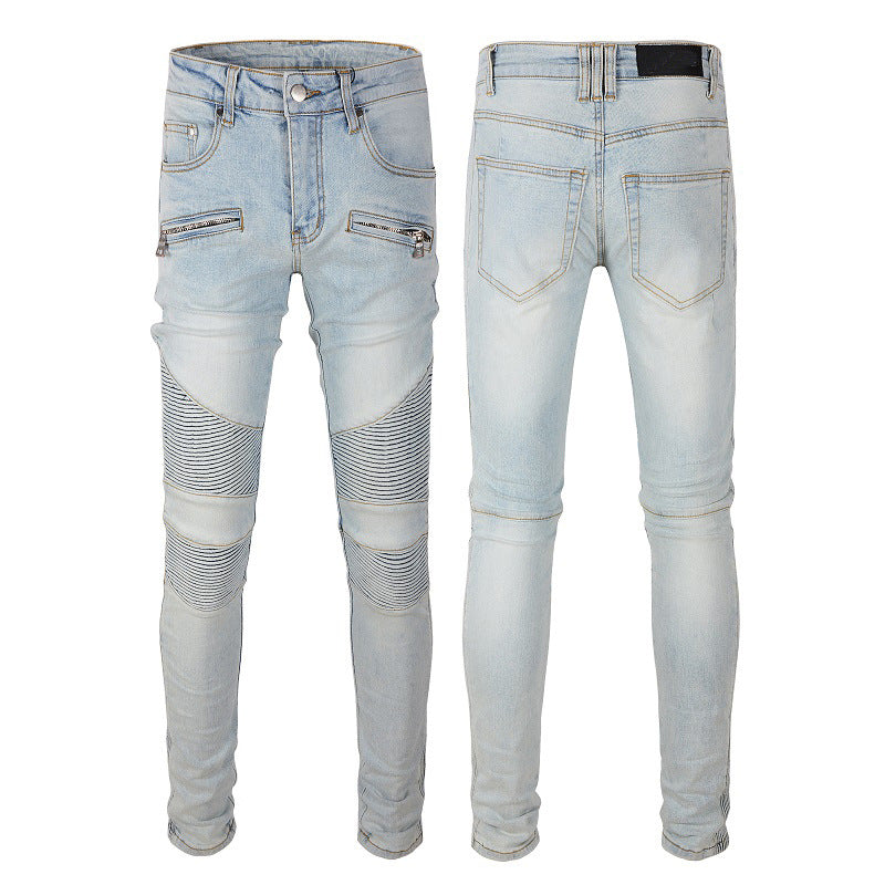 Slim-fit Stretch Motorcycle High Street Jeans