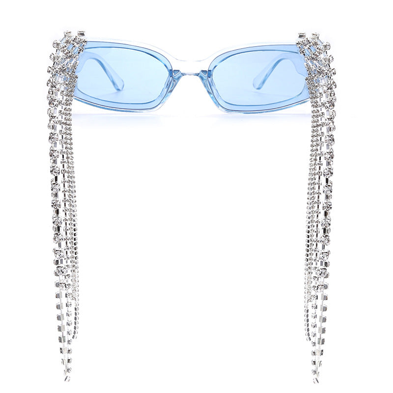 Individualized Small Box Handmade Diamond Tassel Sunglasses