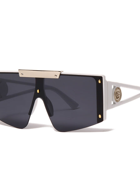 Outdoor Sunglasses Fashion Gradient Translucent Large Frame