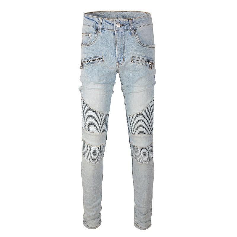 Slim-fit Stretch Motorcycle High Street Jeans