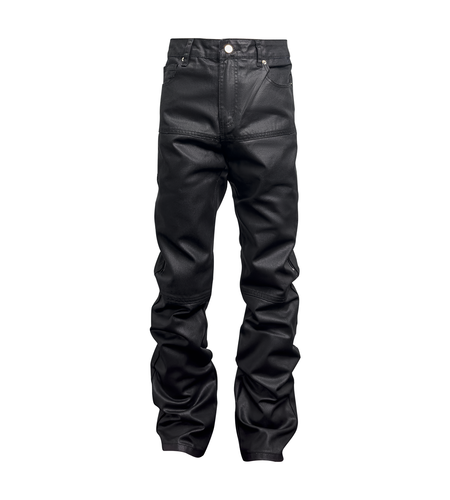 Designer Zip Black Roxed Pants Denim
