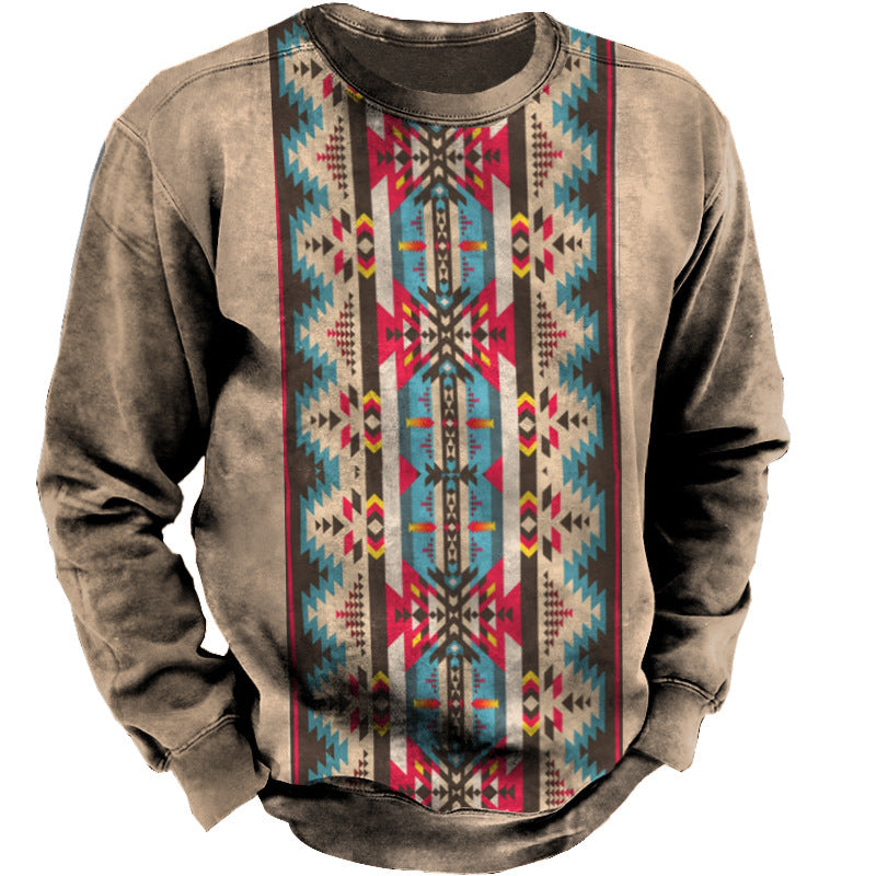 Crewneck Sweater Vintage Print Men