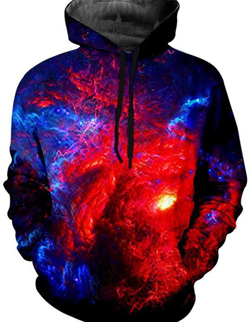 Load image into Gallery viewer, European And American Foreign Trade 3D Color Skull Printed Hood Pocket Pullover Sweater
