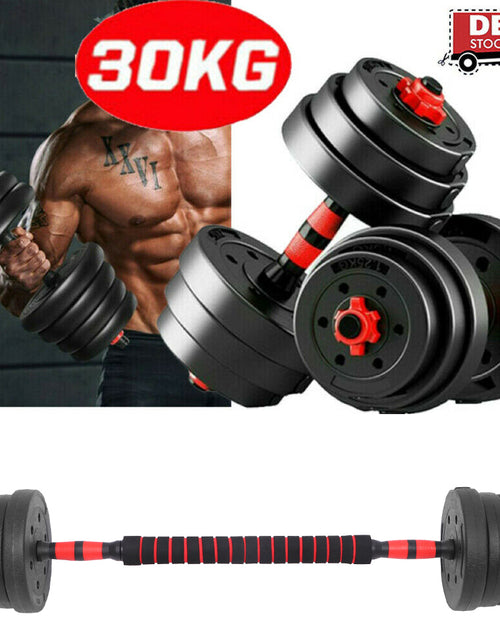 Load image into Gallery viewer, 10/15/20/30KG Steel Dumbbells Barbell Set Adjustable Gym Weights
