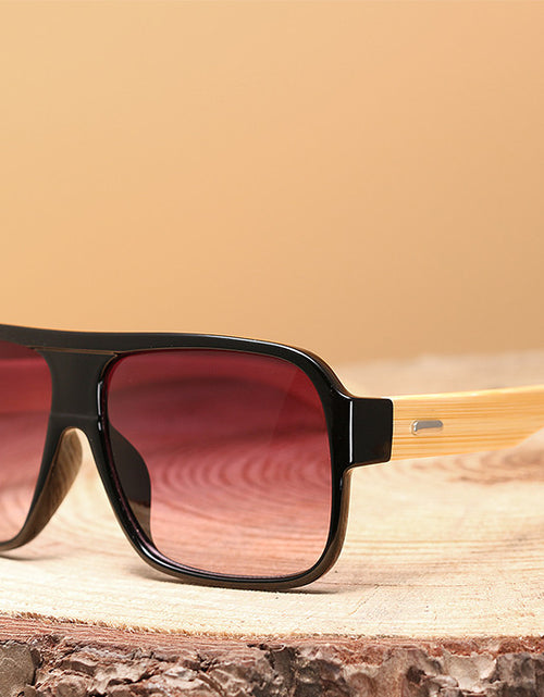 Load image into Gallery viewer, Wooden square sunglasses
