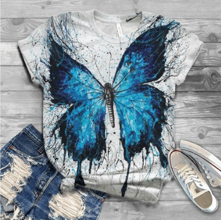 Load image into Gallery viewer, Butterfly Print T Shirt
