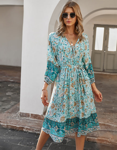 Load image into Gallery viewer, Bohemian  Printed Dress
