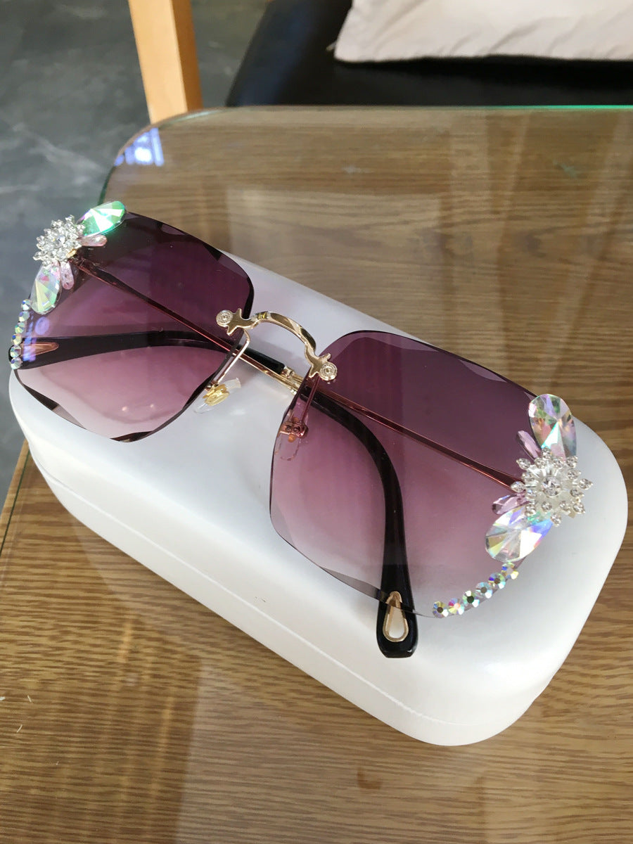 Trendy Rhinestone Sunglasses