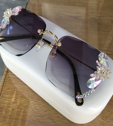 Trendy Rhinestone Sunglasses