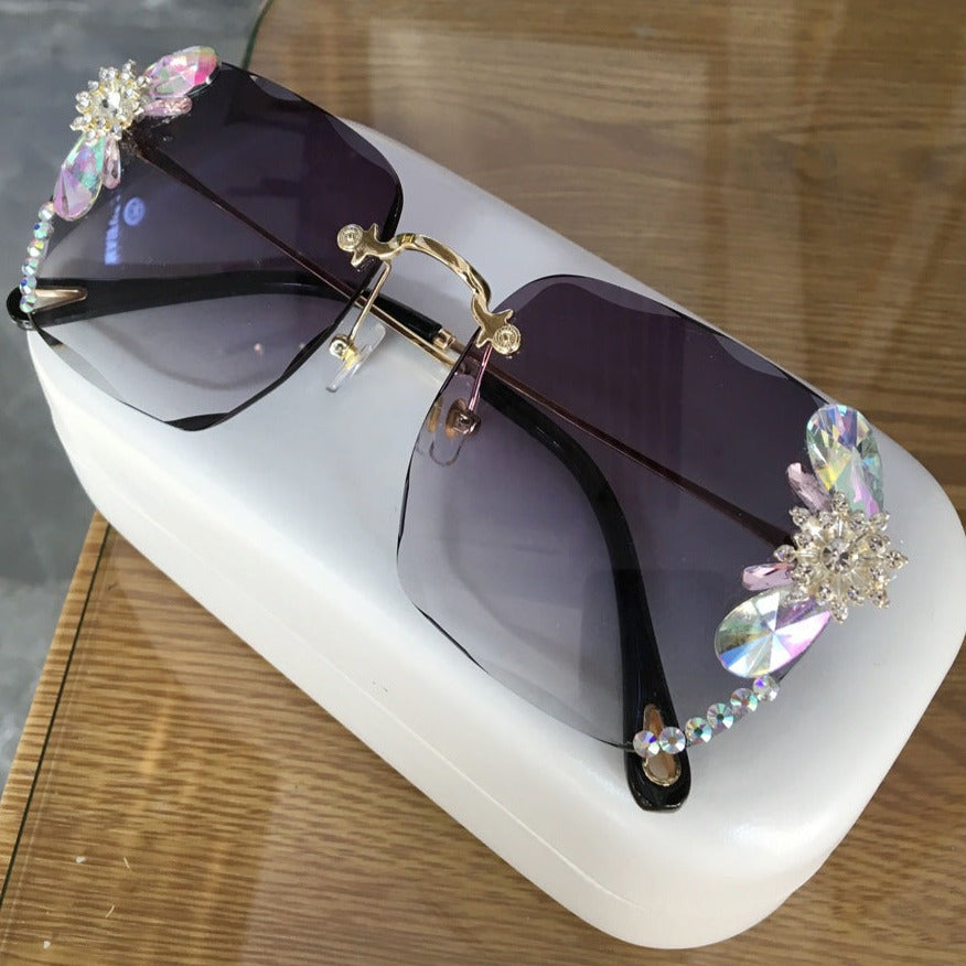 Trendy Rhinestone Sunglasses