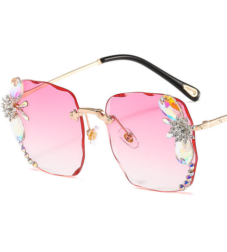 Trendy Rhinestone Sunglasses