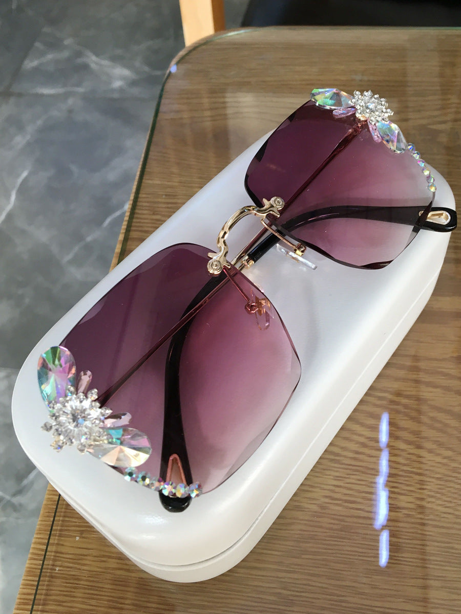 Trendy Rhinestone Sunglasses