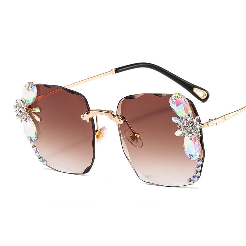 Trendy Rhinestone Sunglasses