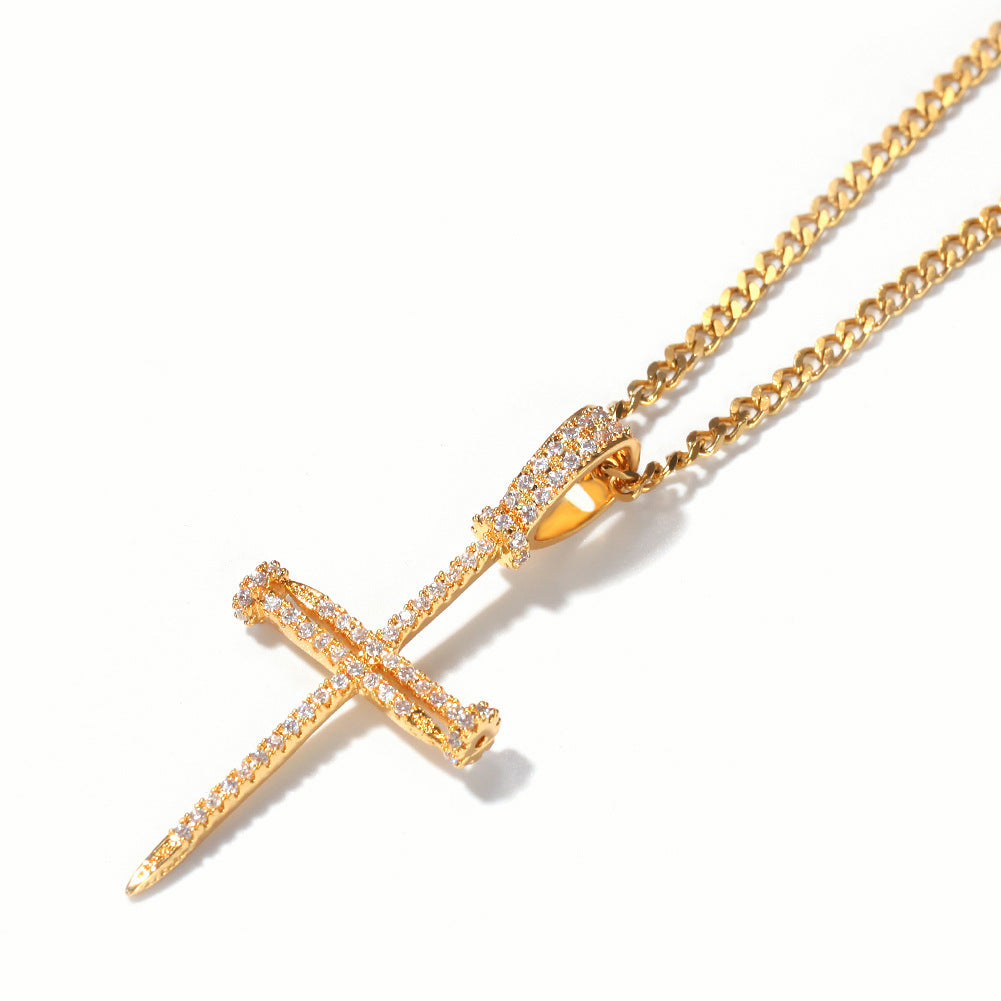 Cross Pendant Hip Hop Necklace