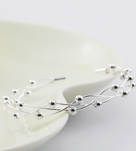 sterling silver beaded bracelet