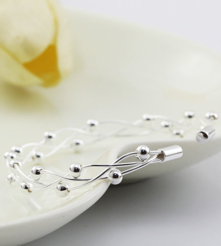 sterling silver beaded bracelet