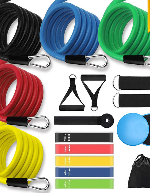 Load image into Gallery viewer, 19 Pcs Workout Resistance Bands Set Exercise Bands Set Core Sliders SP
