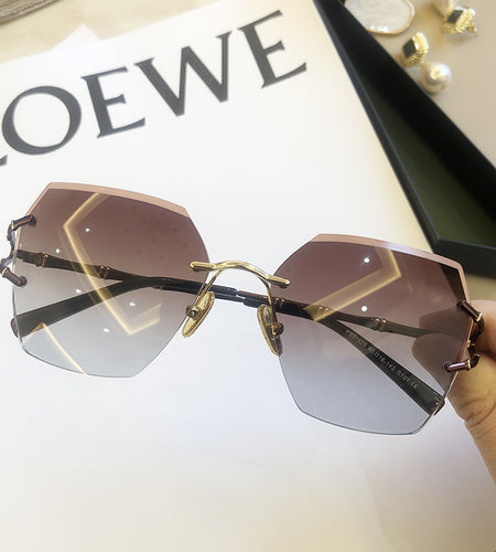 New Rimless Cut Edge Sunglasses