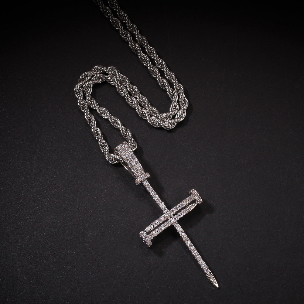 Cross Pendant Hip Hop Necklace