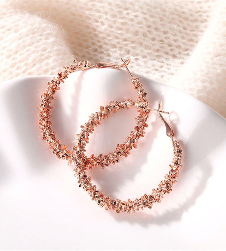 Earings Gold Round Pearl Set