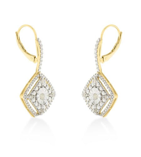 Yellow Plated Sterling Silver 1/4ct TDW Rose