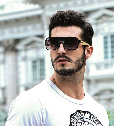 Wooden square sunglasses