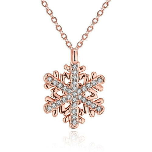 Load image into Gallery viewer, Crystal Winter Snow Flake Necklace
