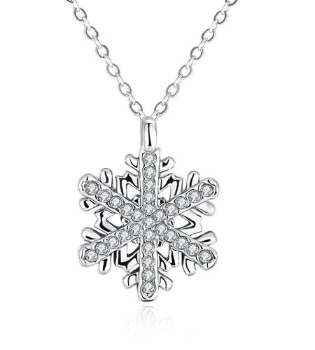 Crystal Winter Snow Flake Necklace