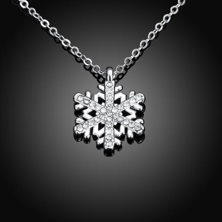 Crystal Winter Snow Flake Necklace