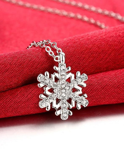 Load image into Gallery viewer, Crystal Winter Snow Flake Necklace
