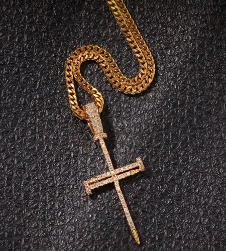 Cross Pendant Hip Hop Necklace