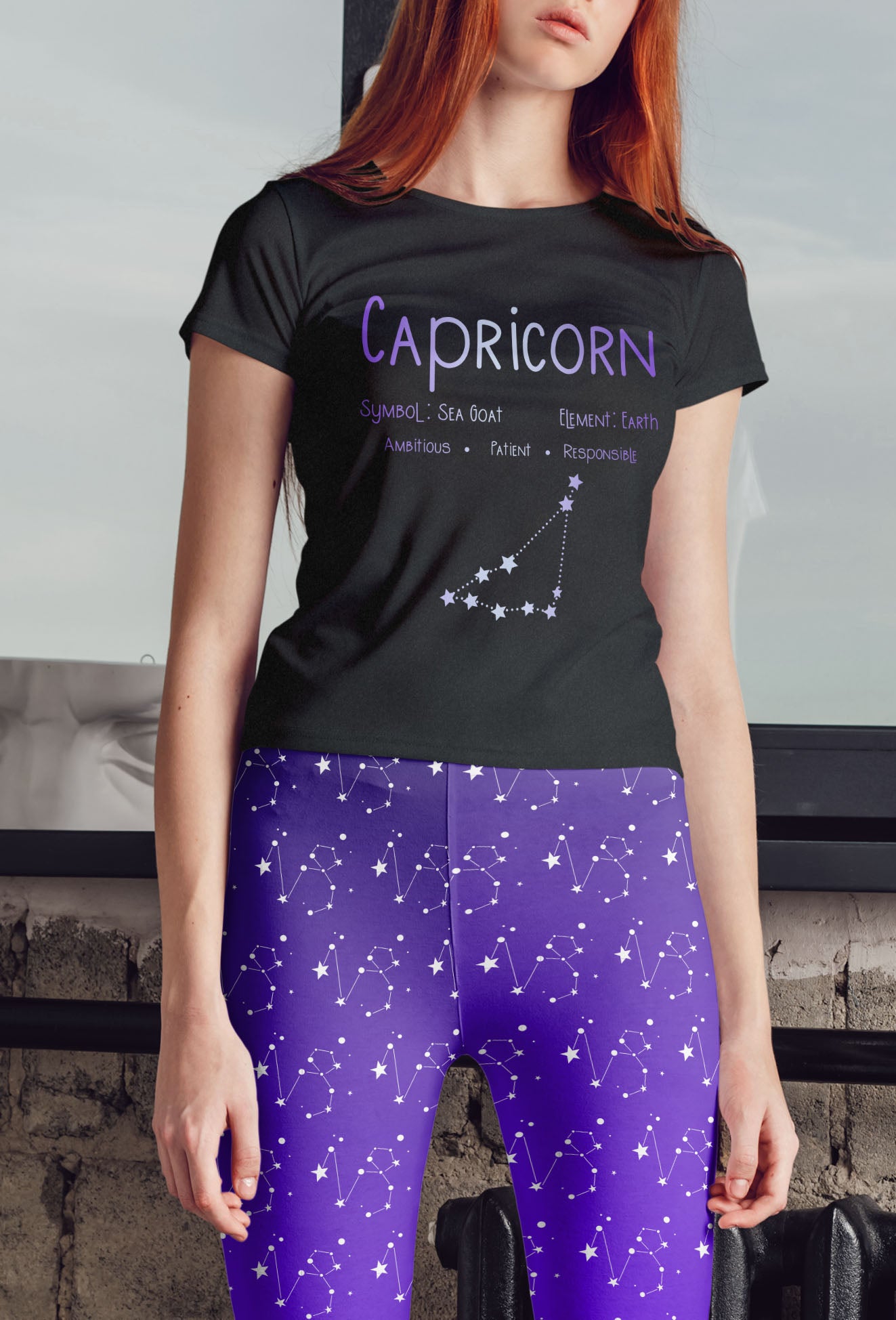 Capricorn Leggings Top Matching Set