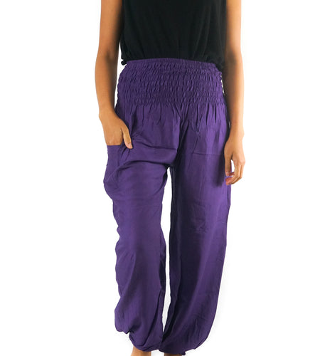 Purple Women Boho Pants Hippie Pants Yoga Pants Harem