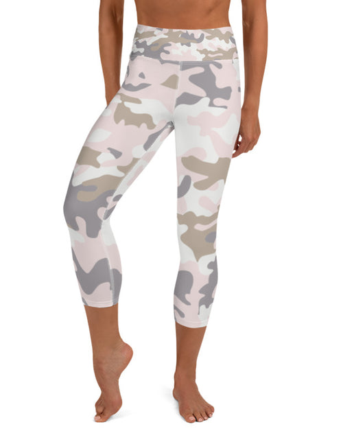 Load image into Gallery viewer, Pink Camo Leggings, Capris, Shorts
